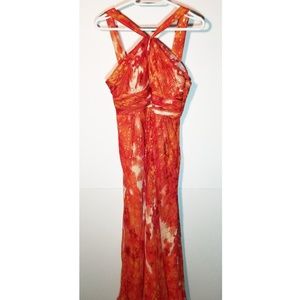 Aidan Mattox printed scarf dress